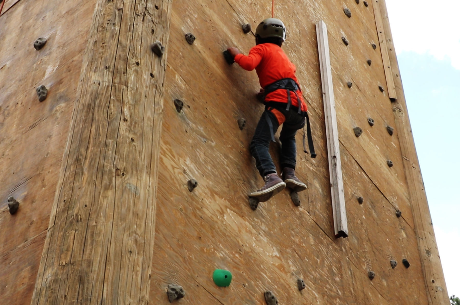 A climbing wall